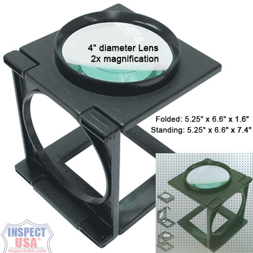 Free Standing 2.5x Magnifier (VTMG2) 4" Lens with Pliable Frame