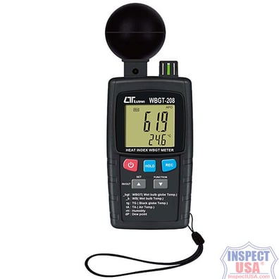 Lutron WBGT Heat Index Meter with 40mm Black Brass Ball