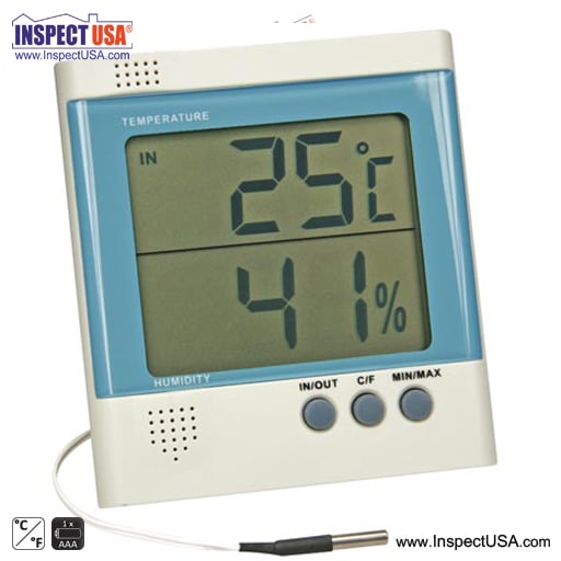 Indoor Outdoor Temperature Humidity Meter (WS8461) White