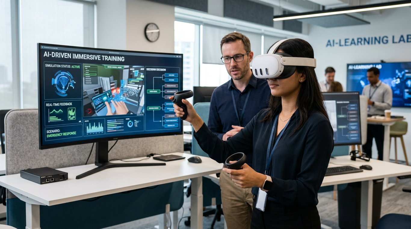 what is ai-driven immersive training and simulation for enterprise learning - Illustration