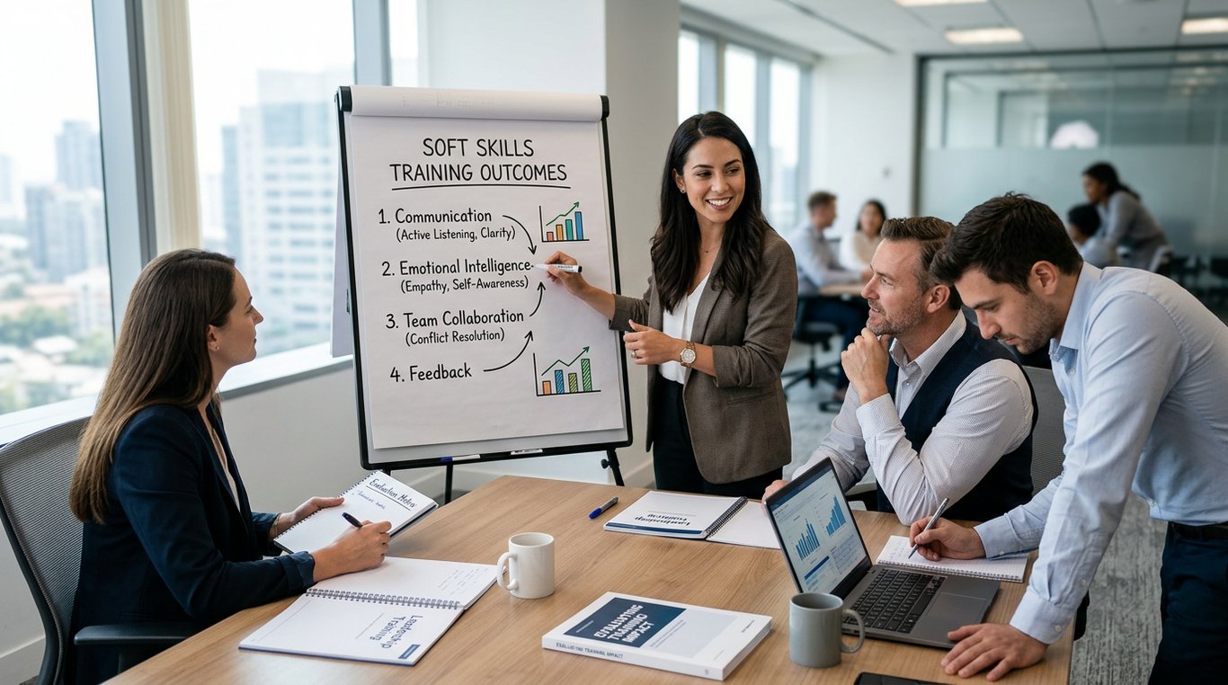 how do i evaluate leadership training outcomes when the skills are soft skills like confli