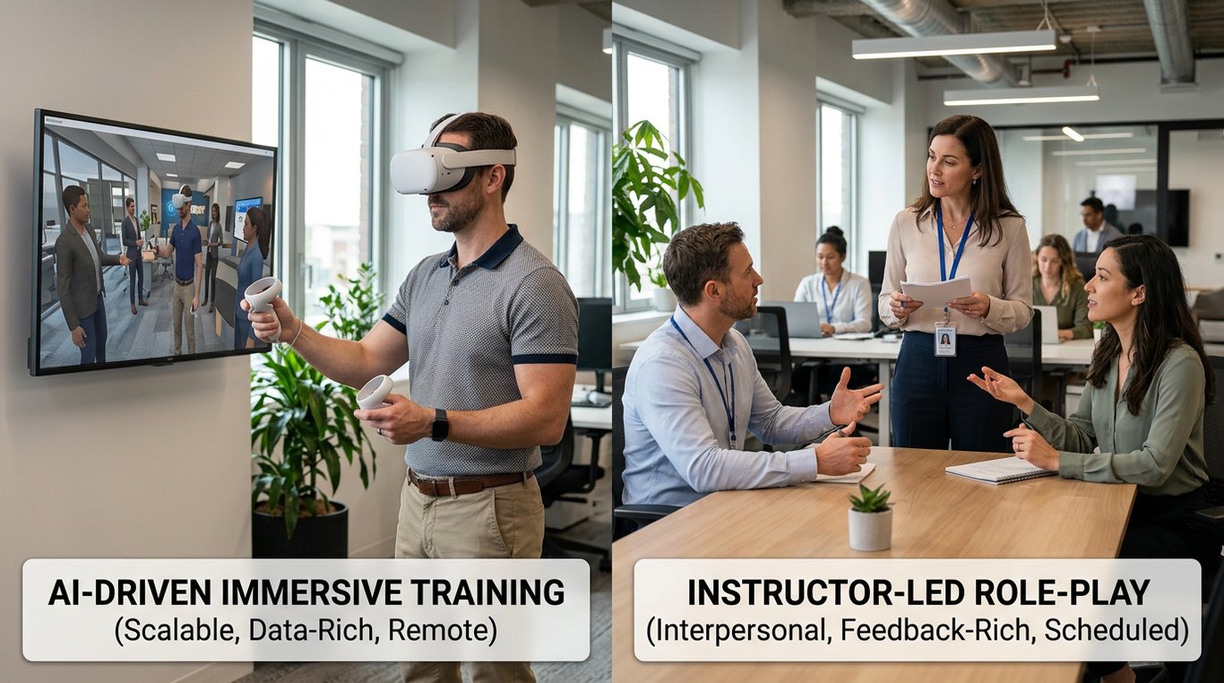 is ai-driven immersive training worth the budget compared with instructor-led role-play fo