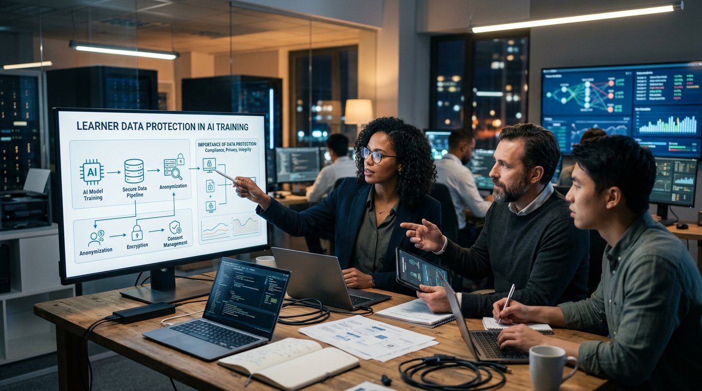 how is learner data protected when virtual humans and ai scenarios are generated and store