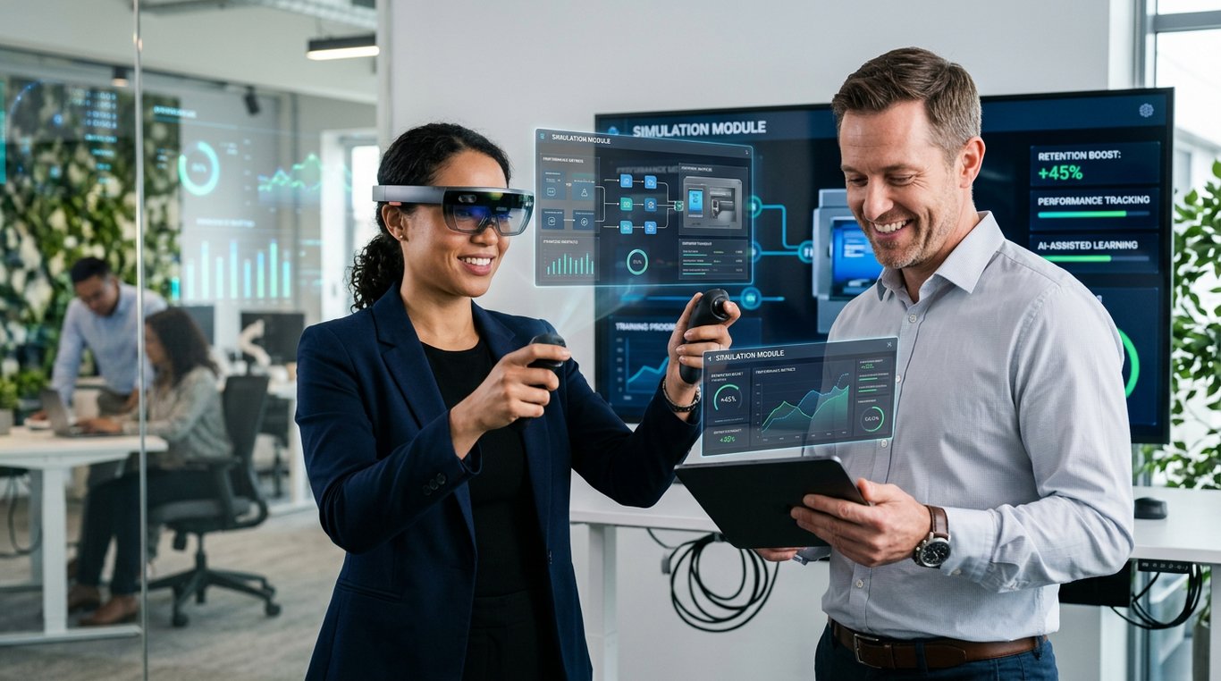 how can ai-driven immersive simulations improve employee performance and knowledge retenti