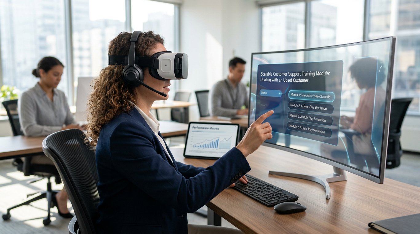 is customer service training with immersive ai and interactive video more scalable than se