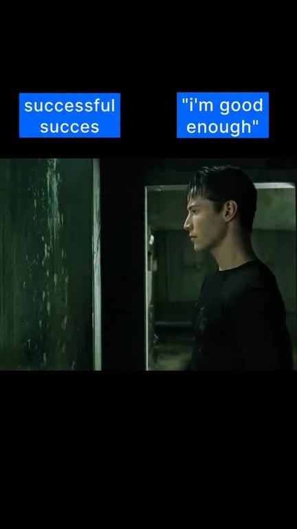 Instagram post by @headway_app: Choose your fighter 🥊🧠
#memes #productivity #selfimprovement #motivational #thematrix