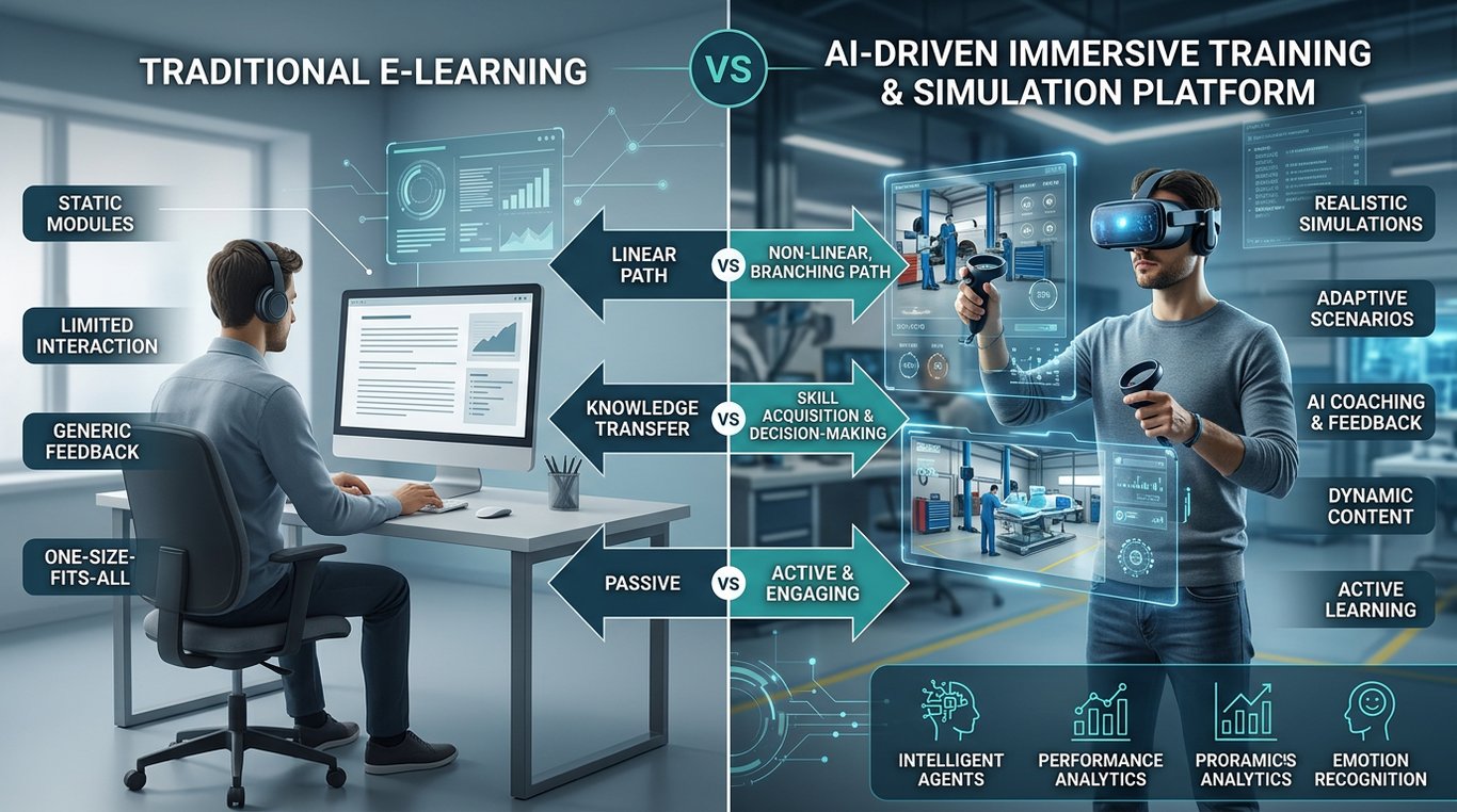 what is an ai-driven immersive training and simulation platform and how does it differ fro