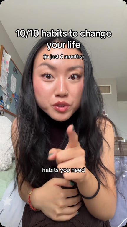 Instagram post by @wendylikestostudy: 10 out of 10 habits to start if you truly want to improve your life in six months 🤩😌 

#