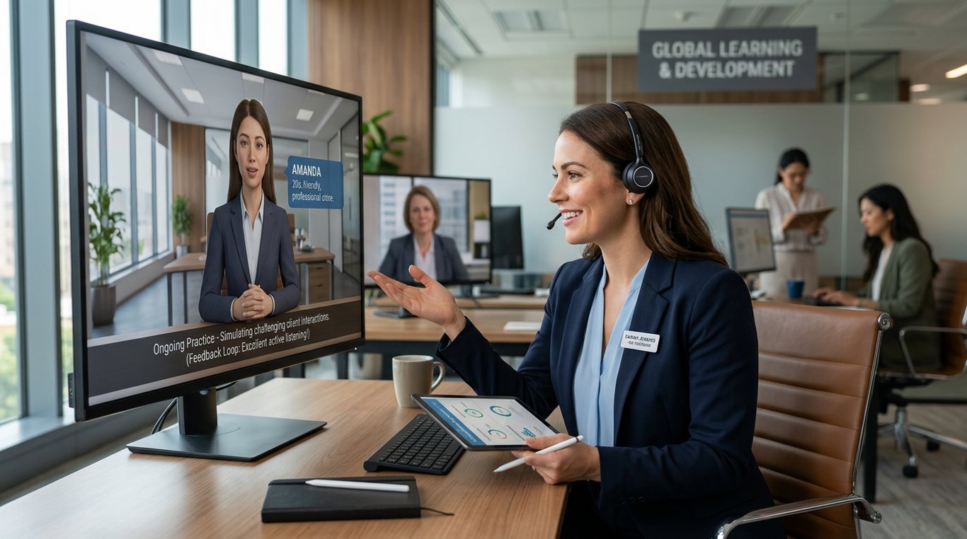 can virtual human simulations be used for both onboarding and ongoing practice and what do