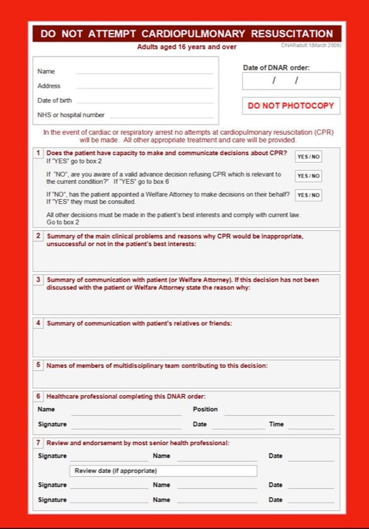 DNAR — MRCS Part B Communication skills