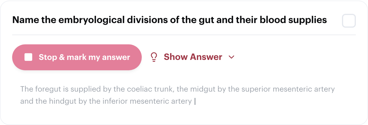 Answering a question out loud, with the answer transcribed as it is spoken