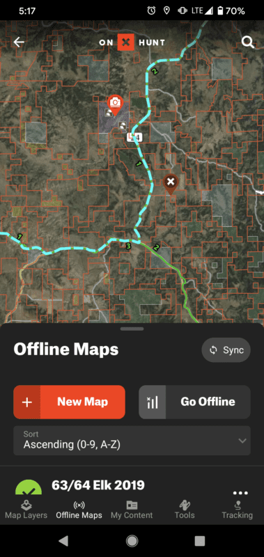 onX Hunt Streaming Offline Maps