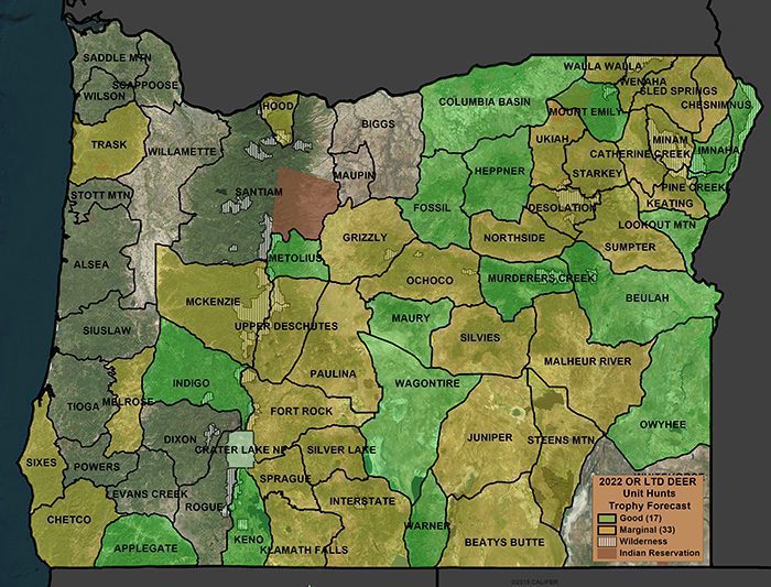 2022 OR Deer Ltd Unit Hunts Trophy Forecast