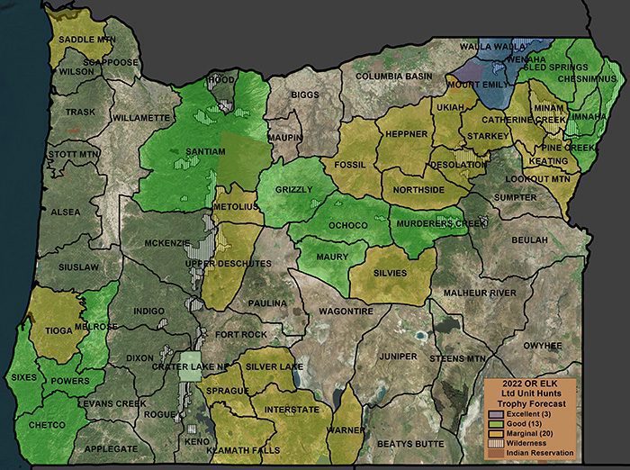 2022 OR Elk Ltd Unit Hunts Trophy Forecast