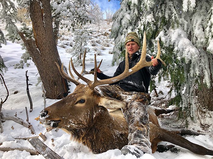091222_Tony Chase Golden-ELK-WY-GD-PL_Chase and his 6x6 elk