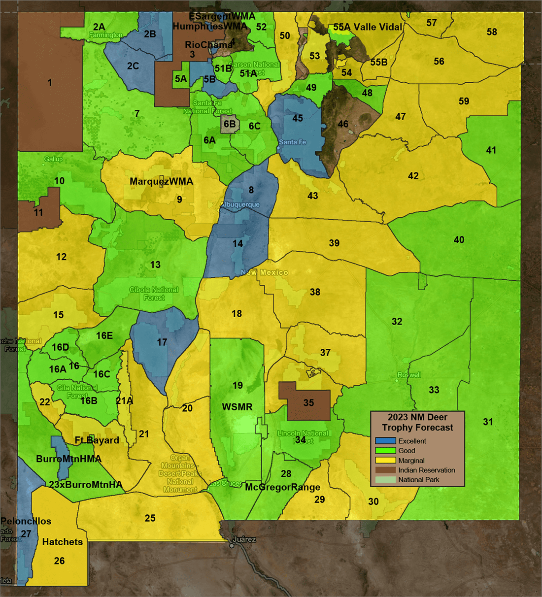 New Mexico Deer Hunt Areas