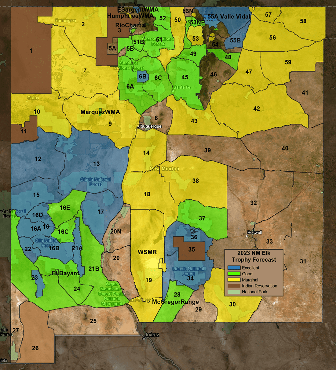 New Mexico Elk Hunt Areas