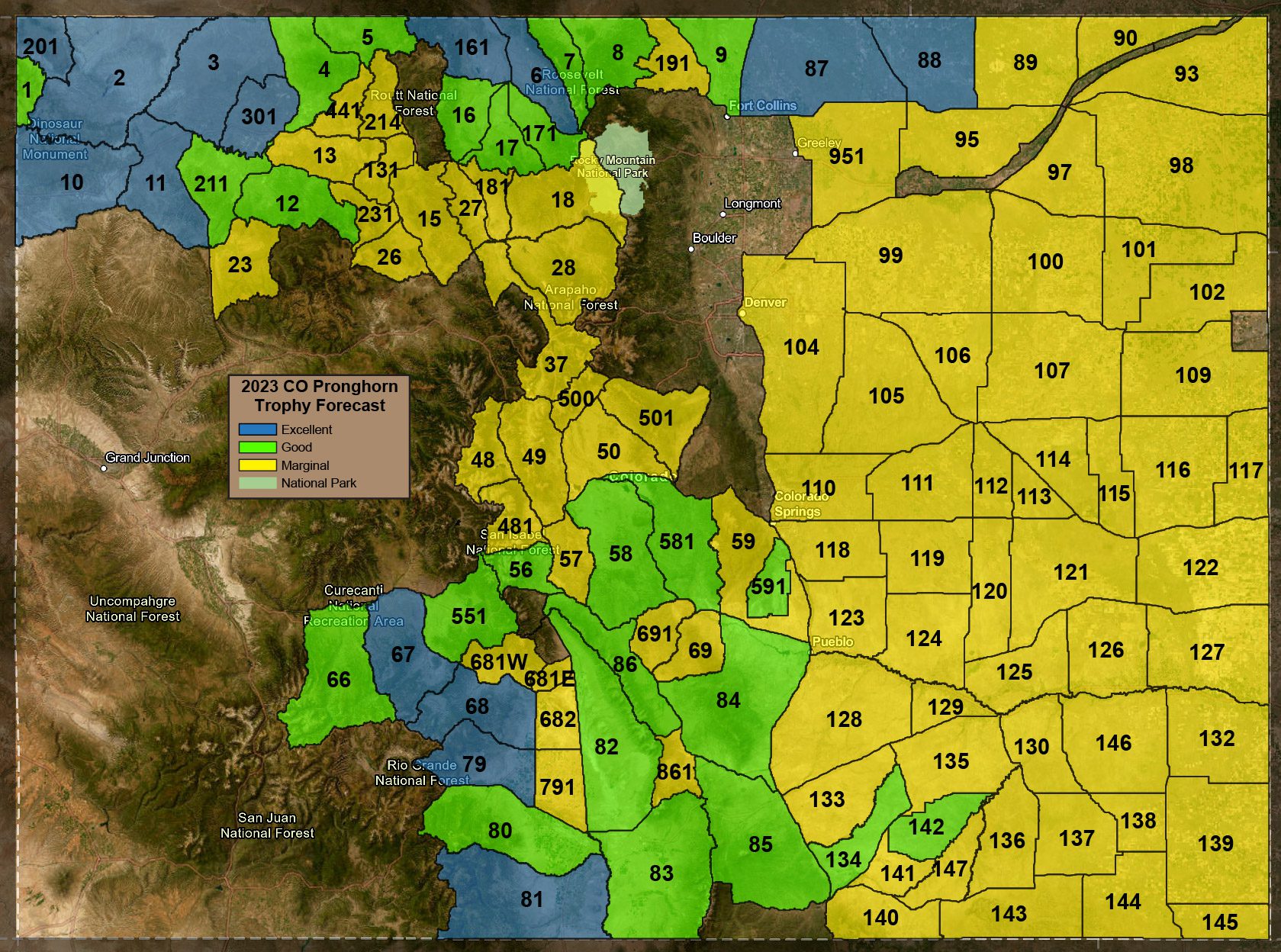 2023 CO Pronghorn Trophy Forecast