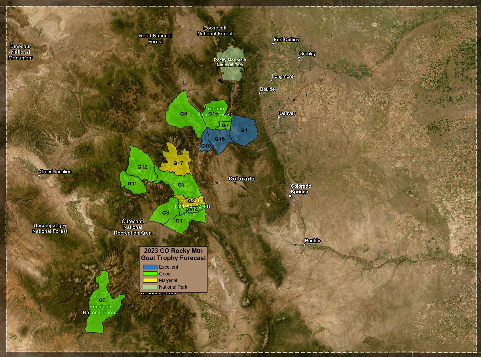 2023 CO Rocky Mtn Goat Trophy Forecast