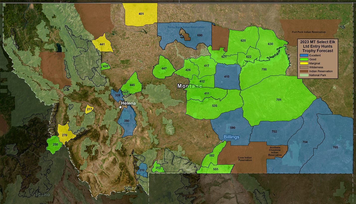 2023 MT Select Elk Ltd Entry Hunts Trophy Forecast