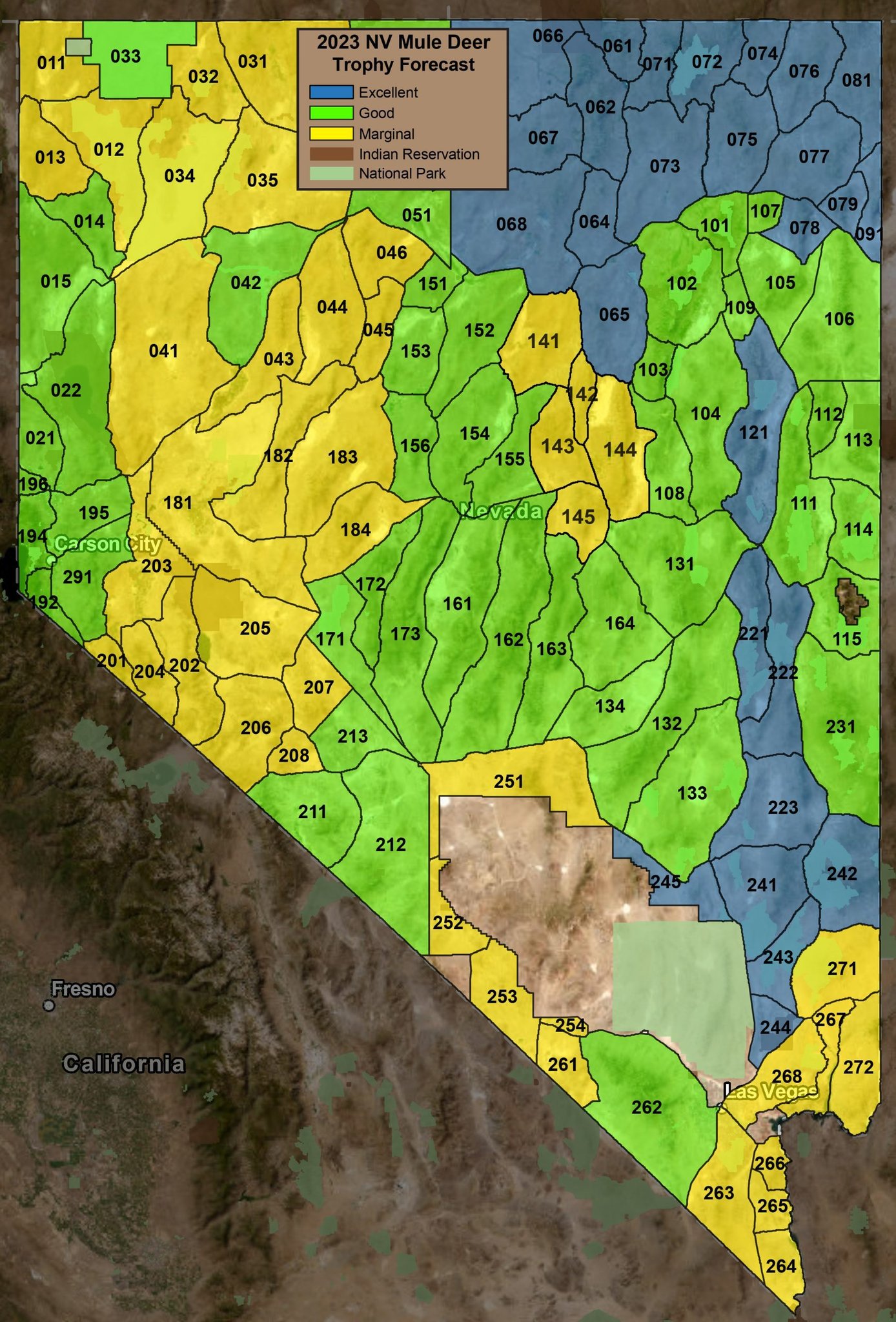 2023 NV Mule Deer Trophy Forecast