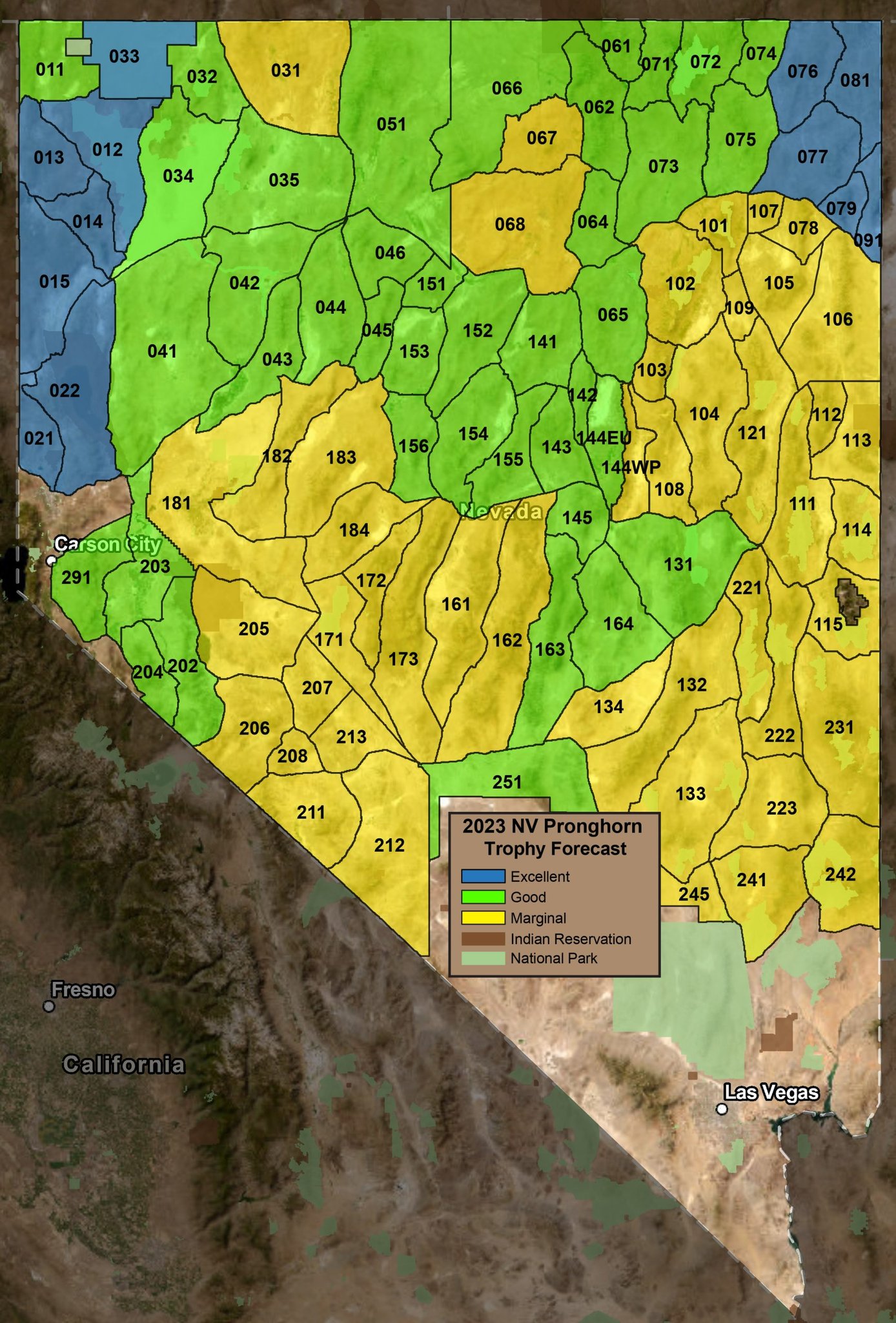 2023 NV Pronghorn Trophy Forecast