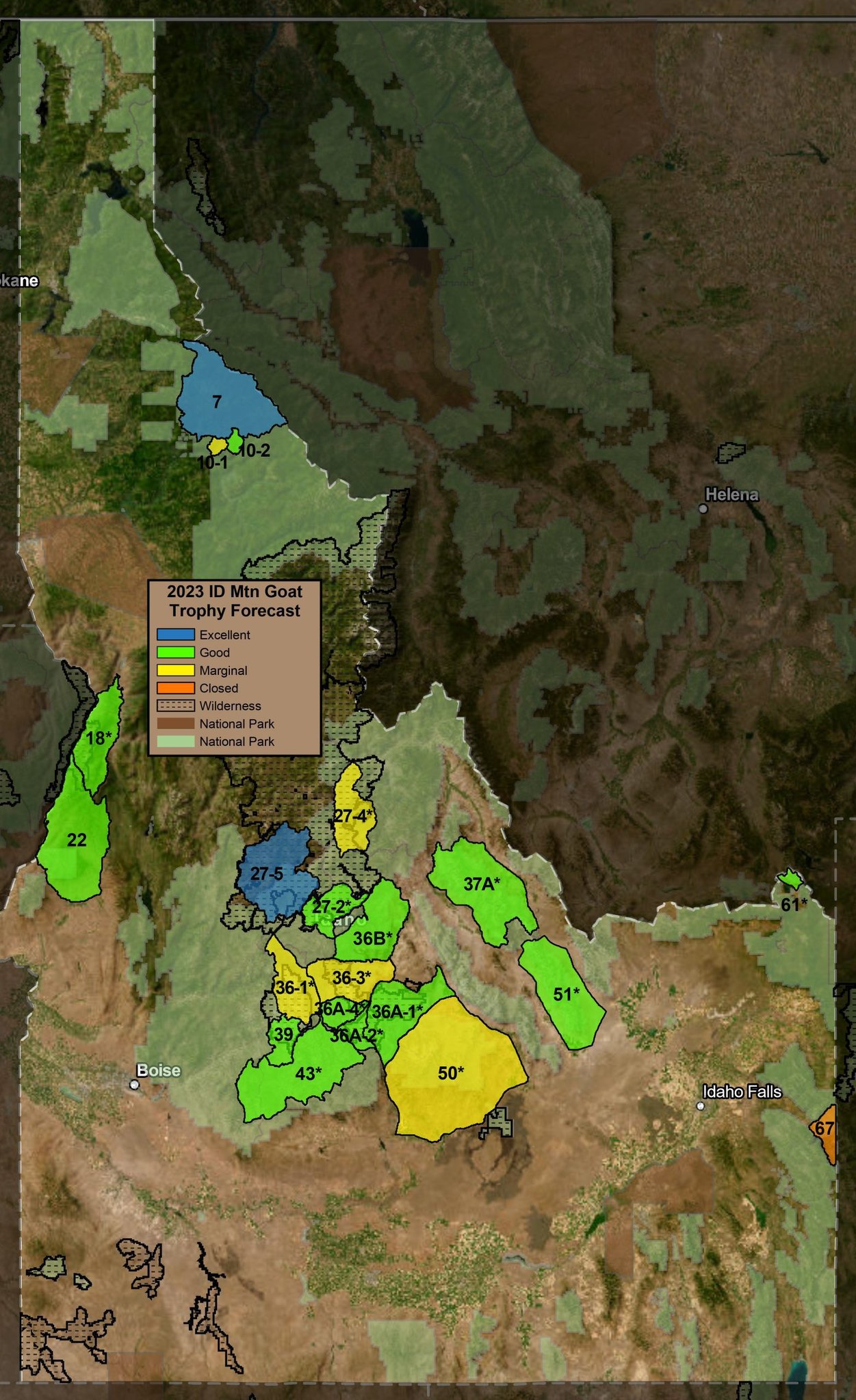 ID Mtn Goat Trophy Forecast