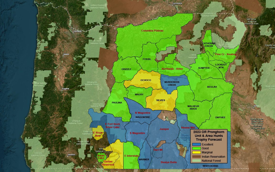 2023 OR Pronghorn Ltd Units Areas