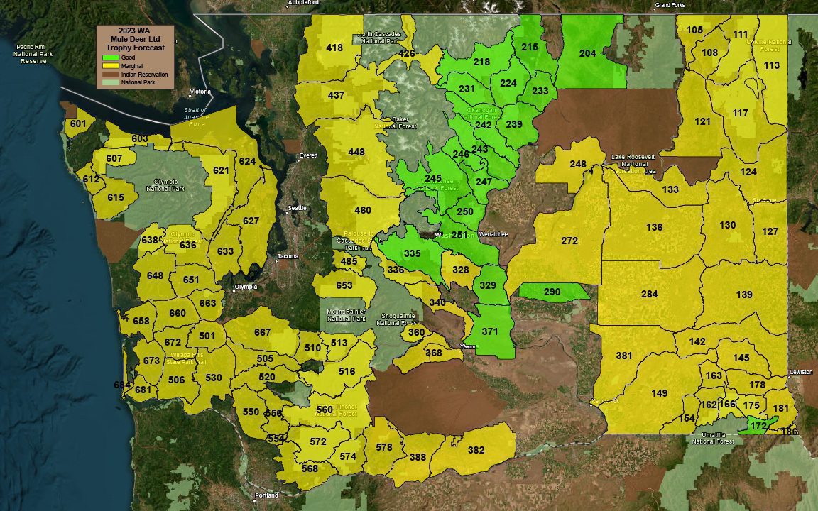 2023 WA Deer Ltd Entry Map