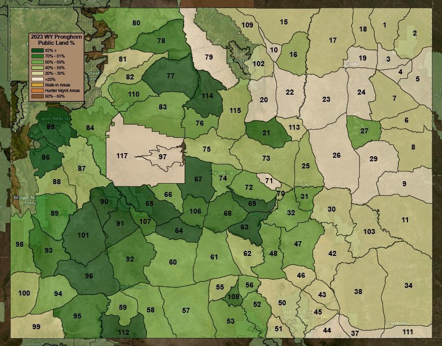 WY Pronghorn Public Land %