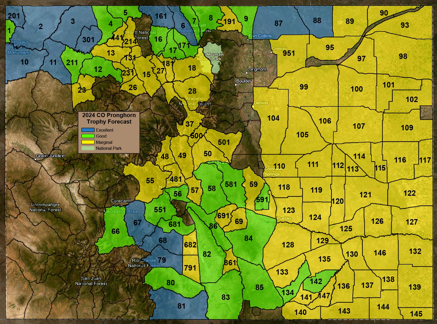 2024 CO Pronghorn Trophy Forecast