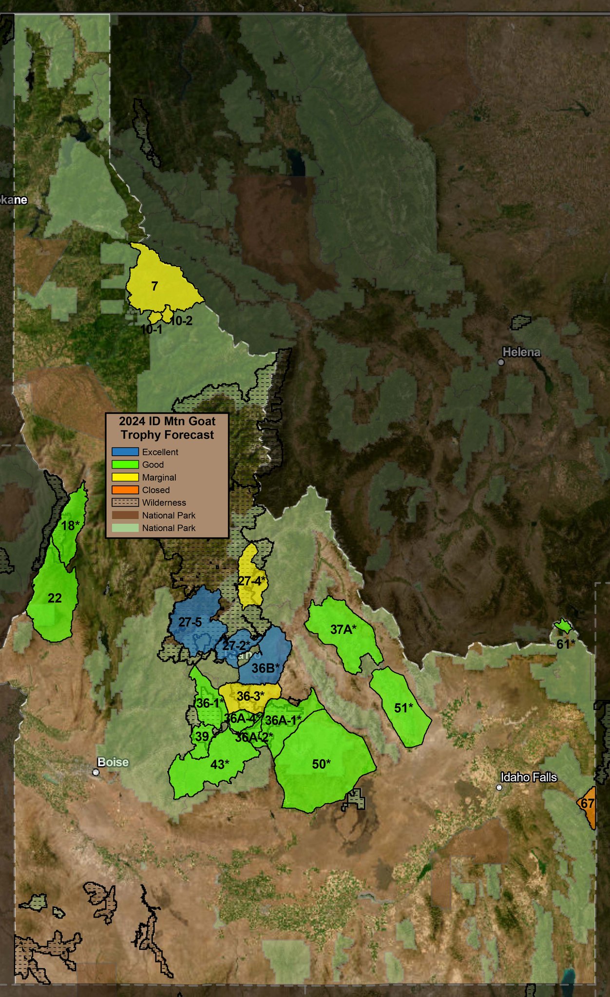 2024 ID Mtn Goat Trophy Forecast