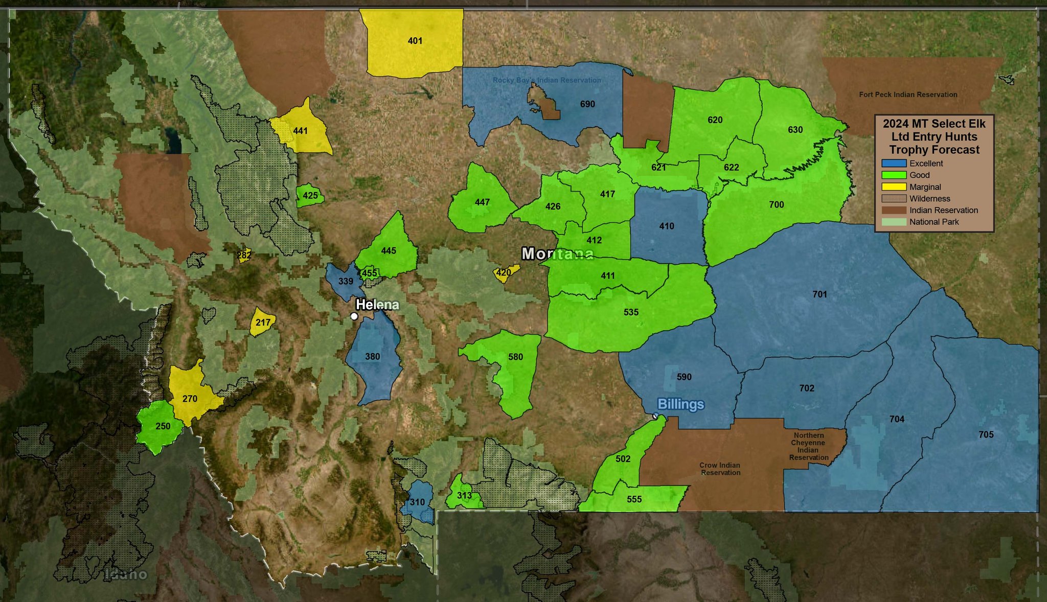 2024 MT Select Elk Ltd Entry Hunts Trophy Forecast