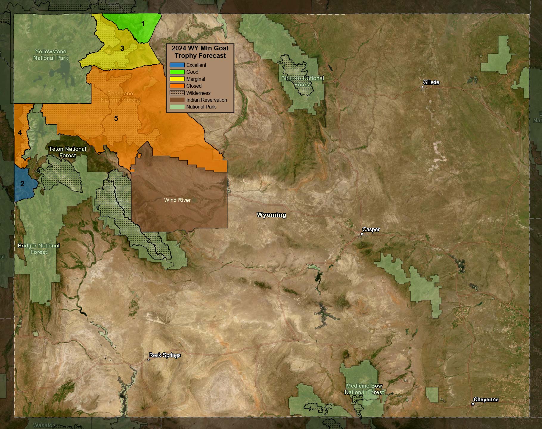 2024 WY Mtn Goat Trophy Forecast