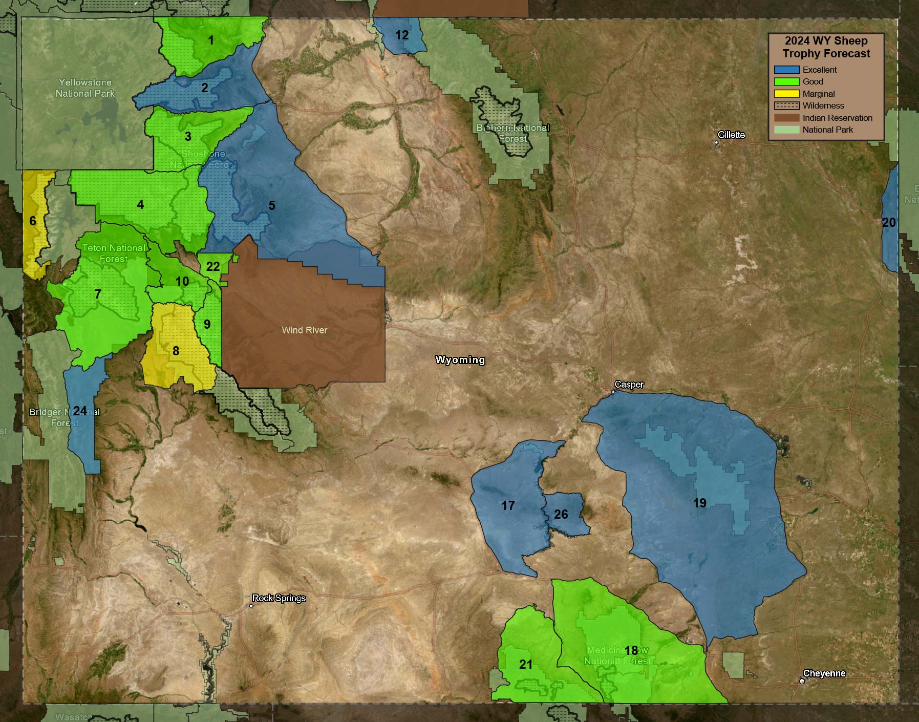 2024 WY Sheep Trophy Forecast