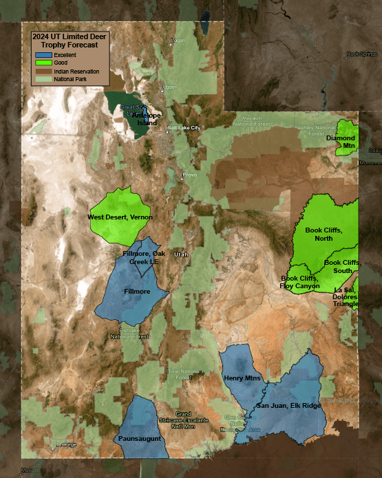 2024 Utah Ltd Deer Trophy Forecast