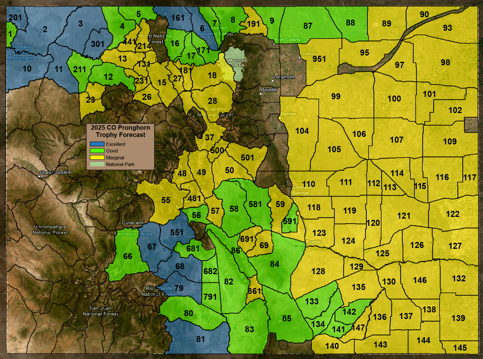 2025 CO Pronghorn Trophy Forecast