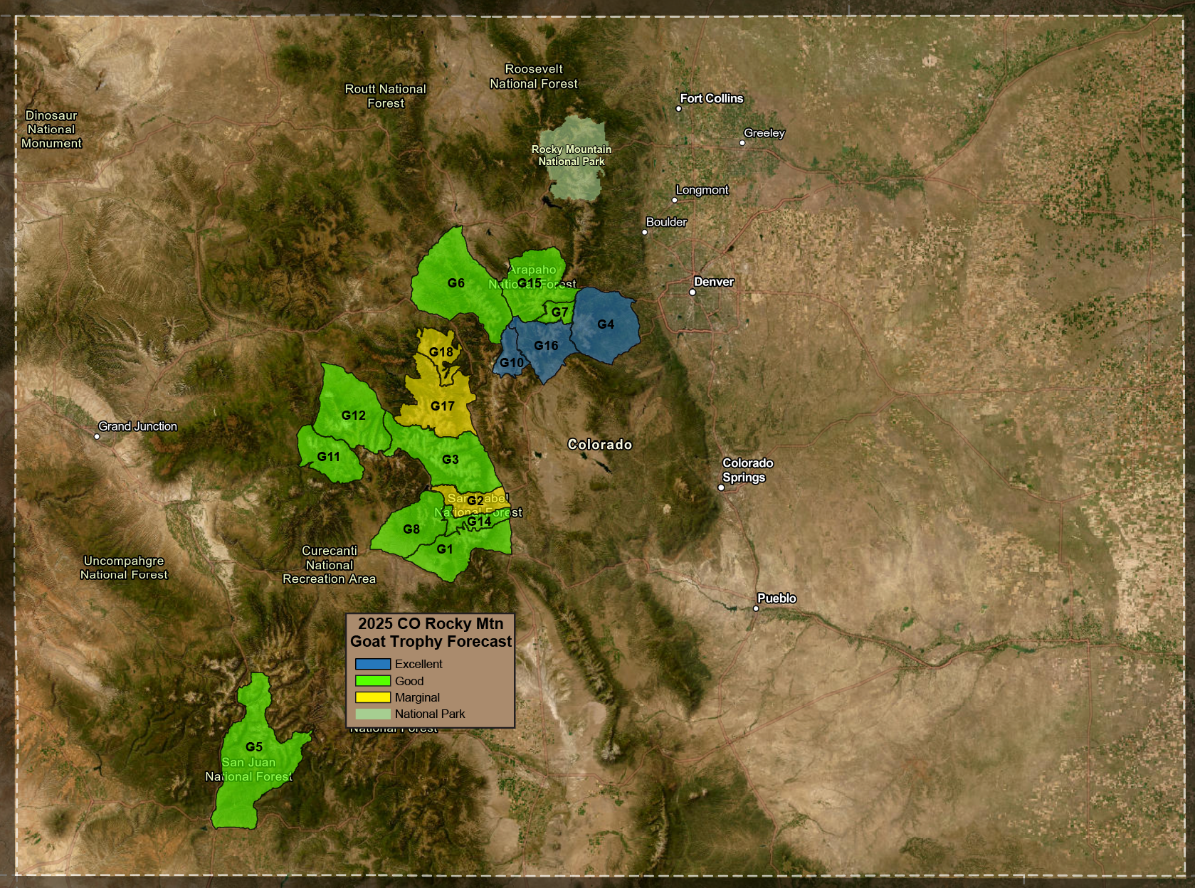 2025 CO Rocky Mtn Goat Trophy Forecast