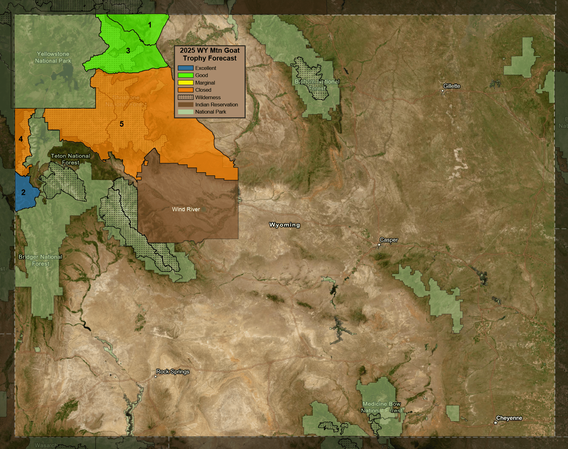 2025 WY Mtn Goat Trophy Forecast