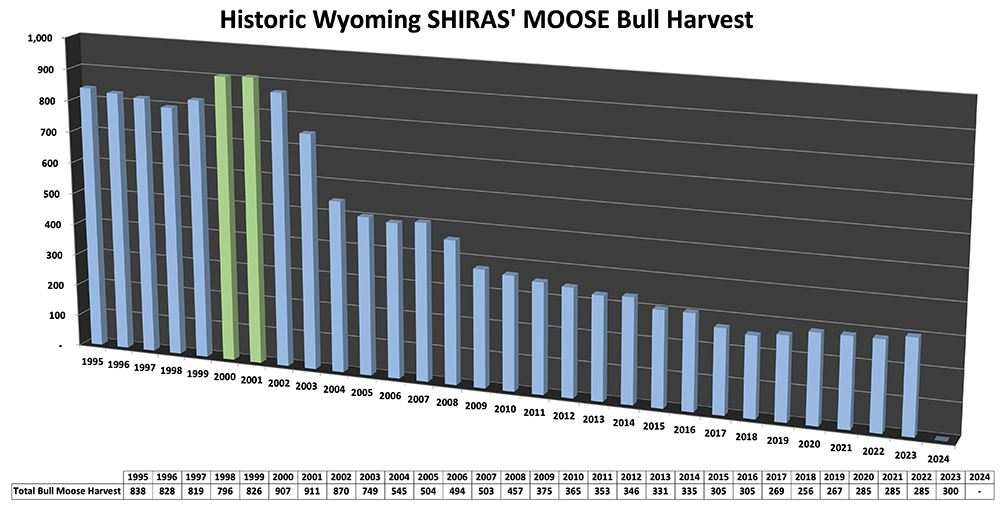 Historic Wyoming SHIRAS' MOOSE Bull Harvest