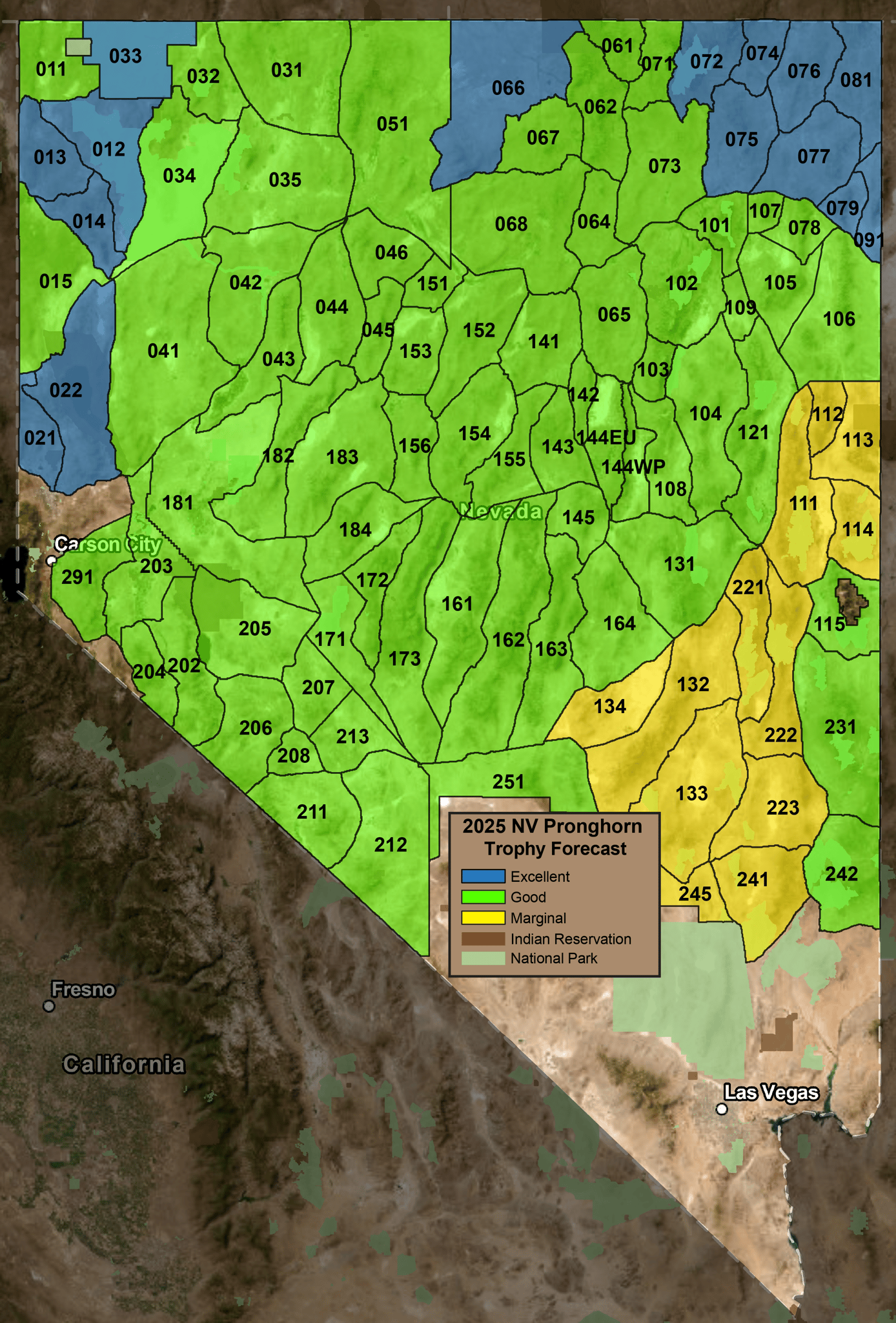2025 NV Pronghorn Trophy Forecast