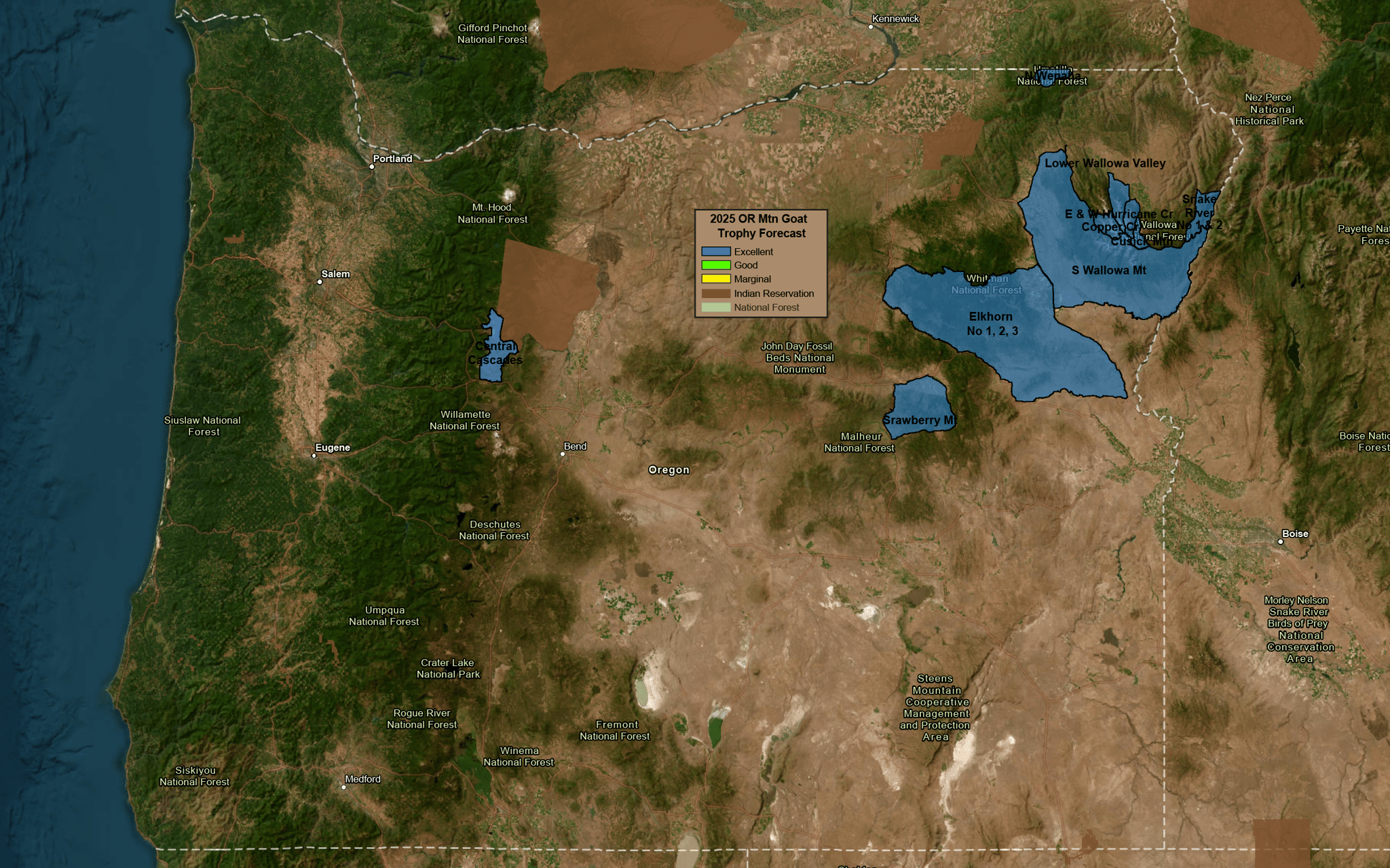 2025 OR Mtn Goat Areas
