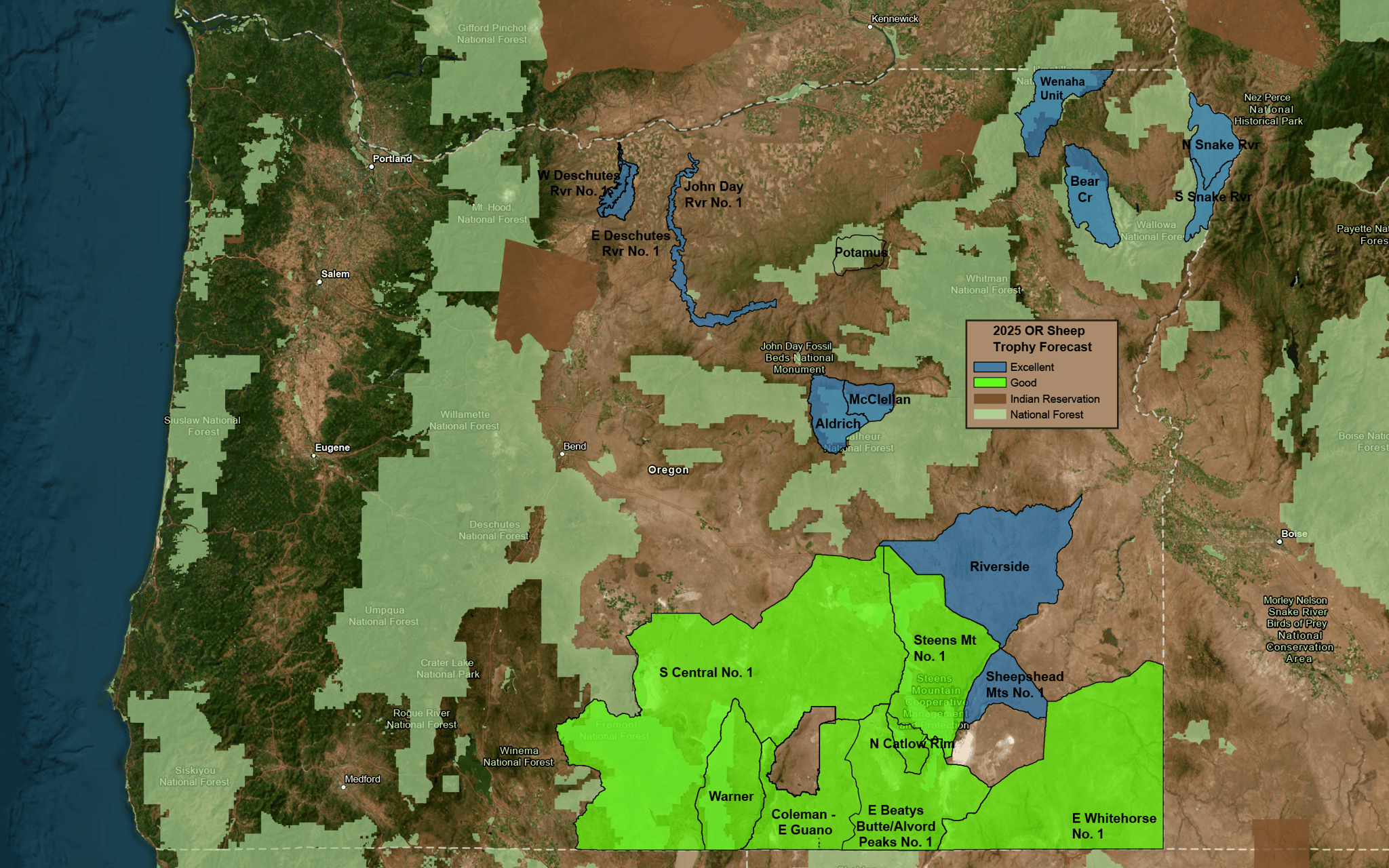 2025 OR Sheep Areas
