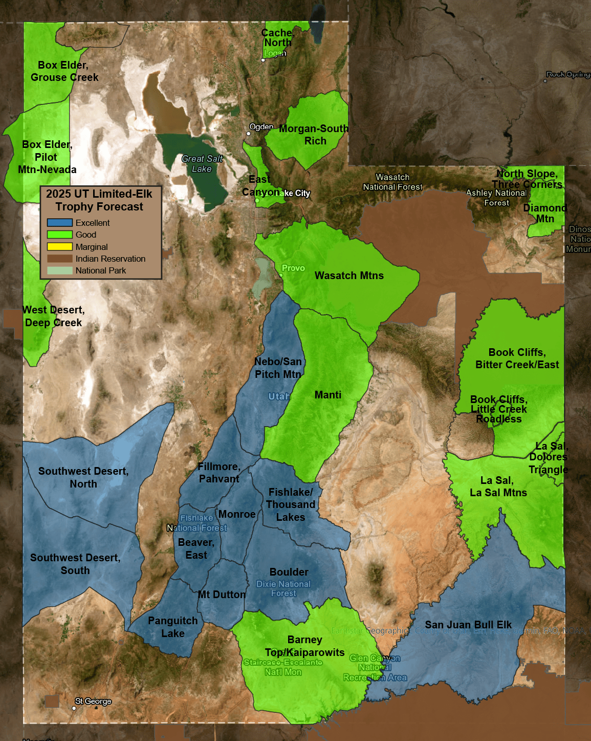 2025 Utah Elk Trophy Forecast