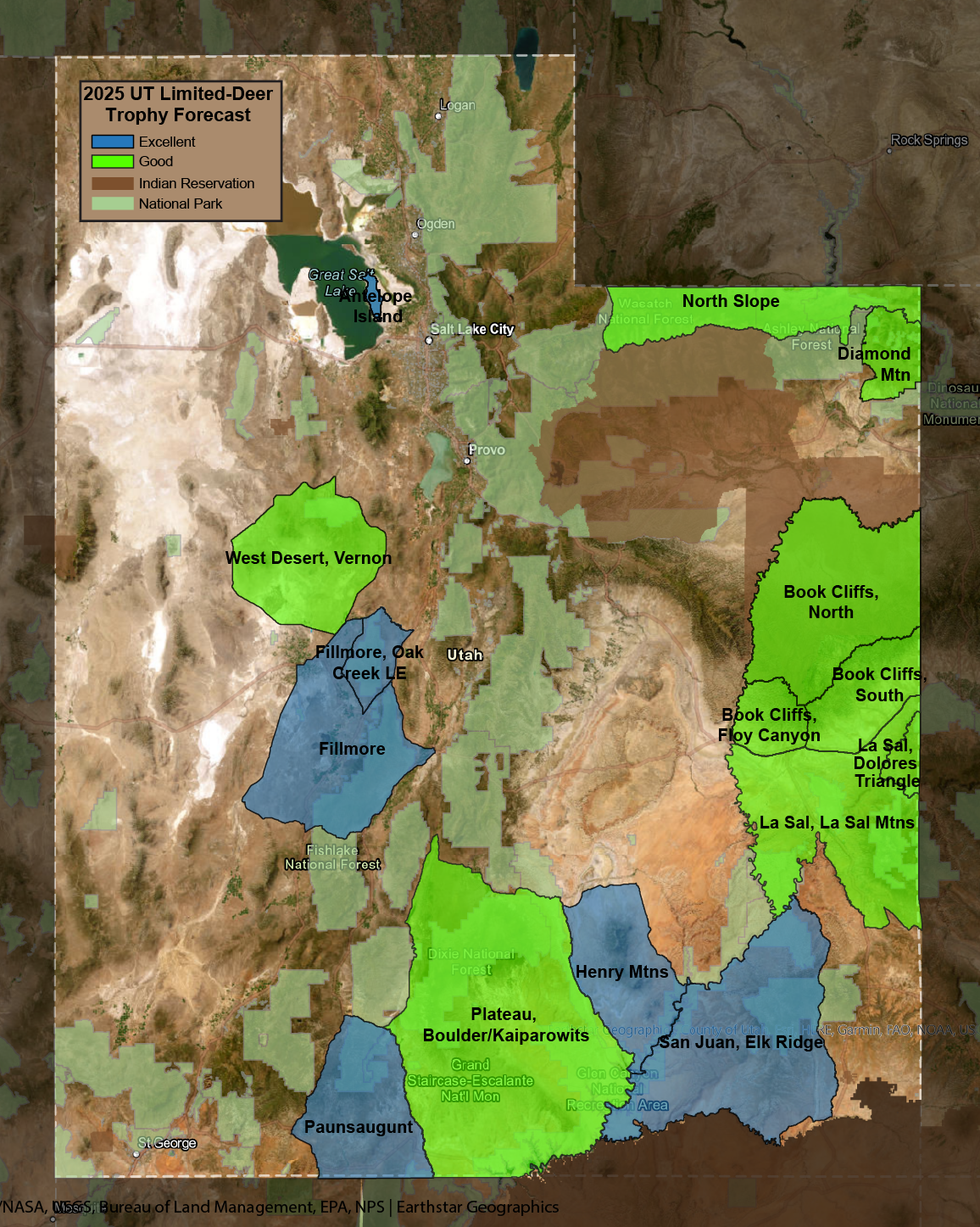 2025 Utah Ltd Deer Trophy Forecast