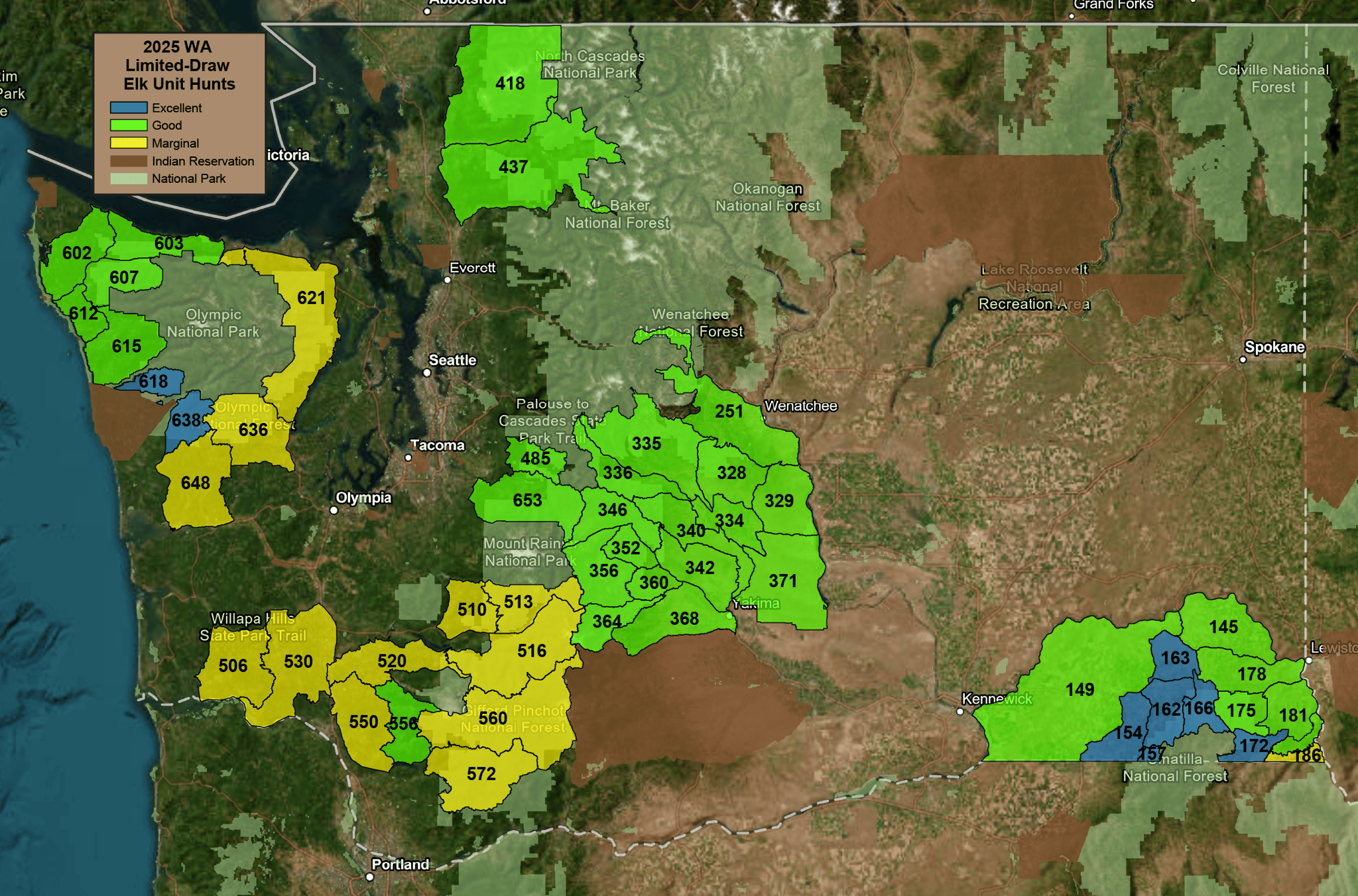 2025 WA Elk Ltd Entry Map