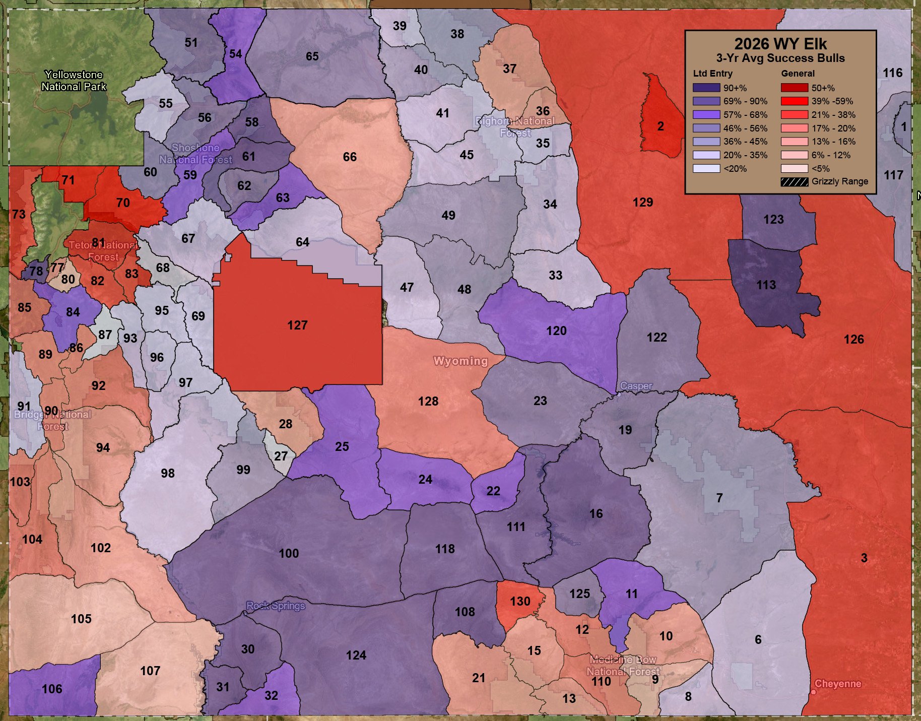 2026 WY Elk 3-Yr Avg Success