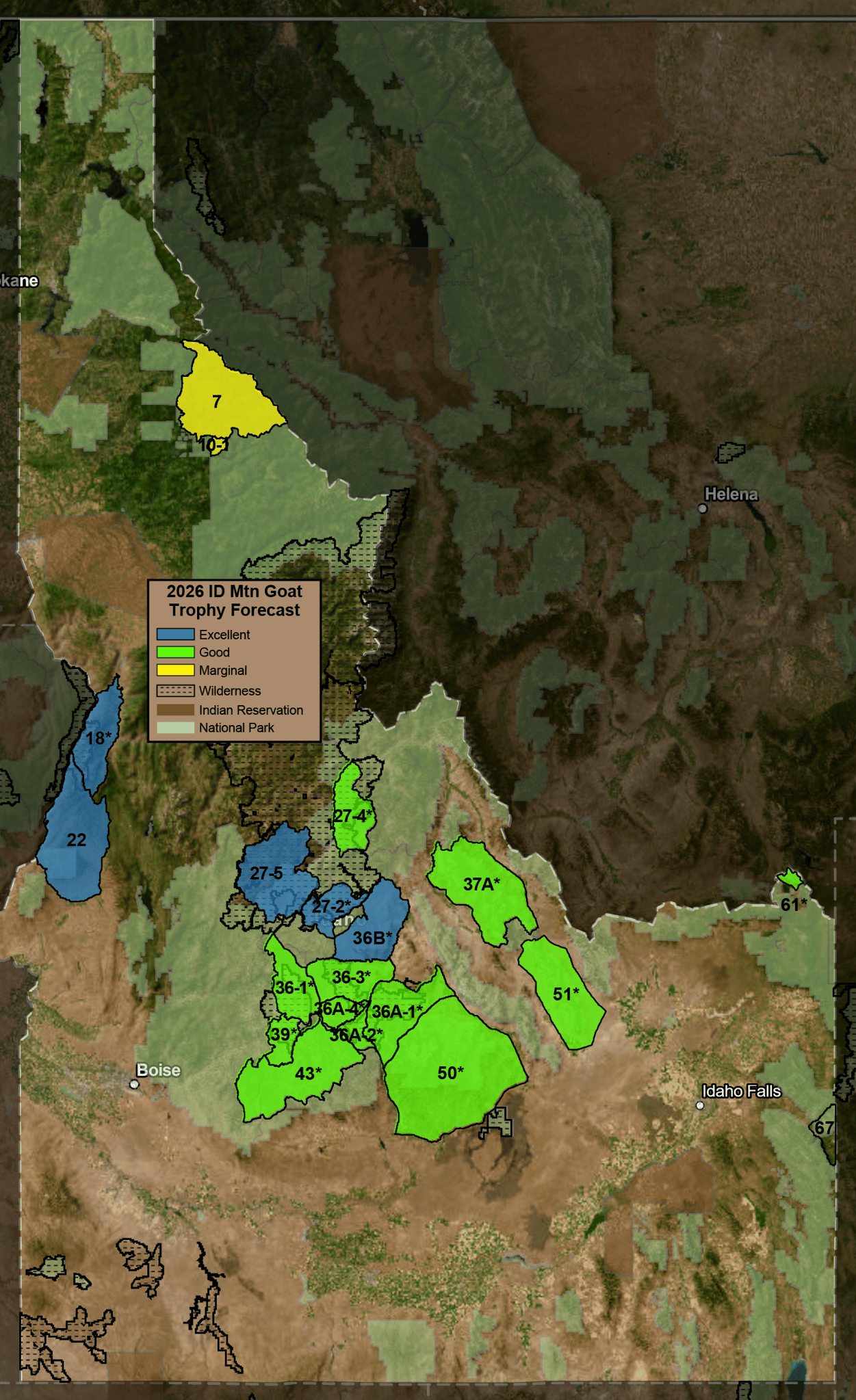 2026 ID Mtn Goat Trophy Forecast