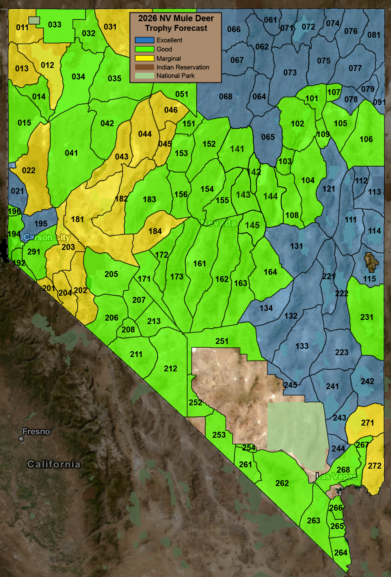 2026 NV Mule Deer Trophy Forecast