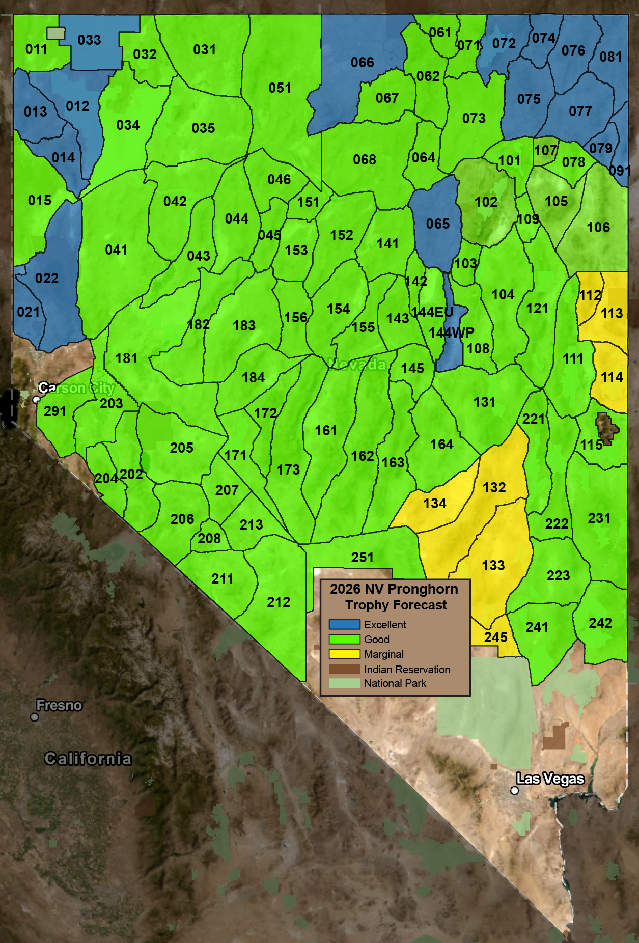 2026 NV Pronghorn Trophy Forecast